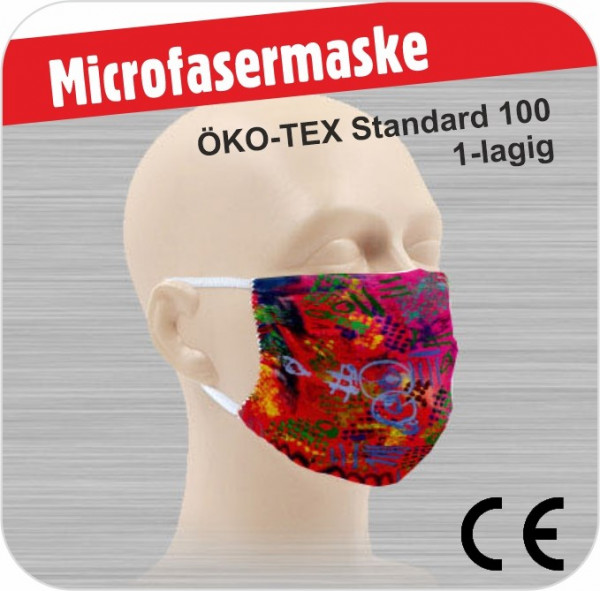 Stoffmaske aus Microfaser (einlagig)